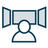 Optyczne powiekszenie przestrzeni ikona